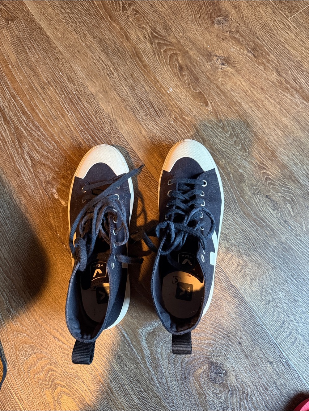 Veja Women's Black and White Canvas Sneakers